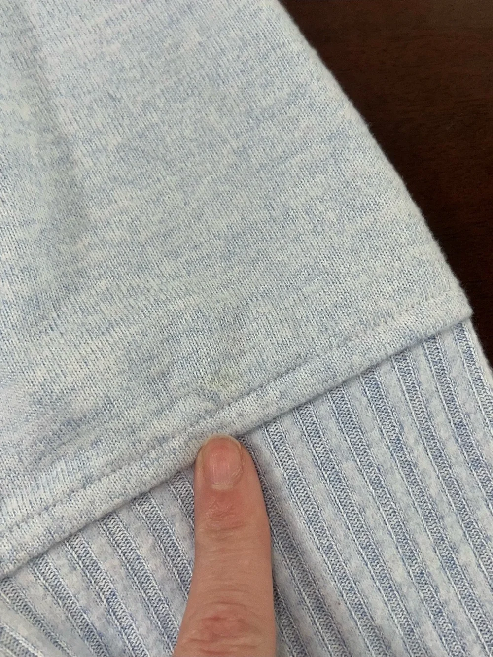 Soft Light Blue Scoop-Neck Pullover Sweater - Picture 5 of 5